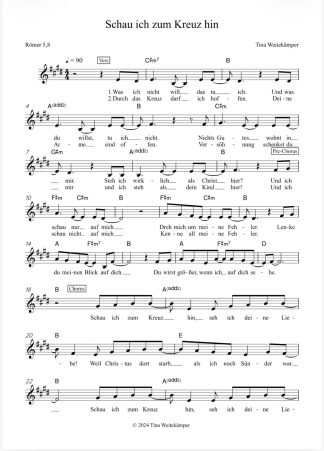 Schau ich zum Kreuz hin (Römer 5) - Melodie