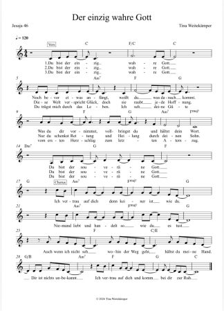 Der einzig wahre Gott (Jesaja 46) - Melodie